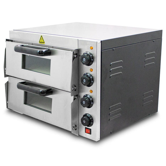 Pizzaoven / Pizzamaker - Dubbele oven - Elektrisch - 3000 watt - Afbeelding 3