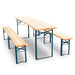 Inklapbare houten bierbank / biertafel - 220 cm - Incl. 2 banken