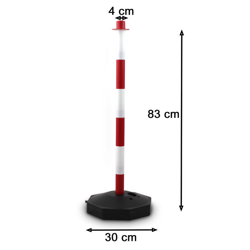 BITUXX - Kettingpaal - Afzetpaal - 4 stuks - Incl. 3x 1,50m ketting