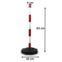 BITUXX - Kettingpaal - Afzetpaal - 4 stuks - Incl. 3x 1,50m ketting
