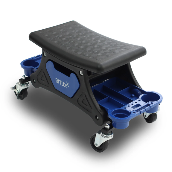 Werkplaatskruk / Werkplaatsstoel - Max 180 kg - Blauw - Afbeelding 1