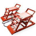 Oprijplaten - In hoogte verstelbaar - Hydraulisch - Rood - Set van 2