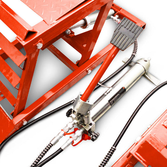 Oprijplaten - In hoogte verstelbaar - Hydraulisch - Rood - Set van 2 - Afbeelding 8