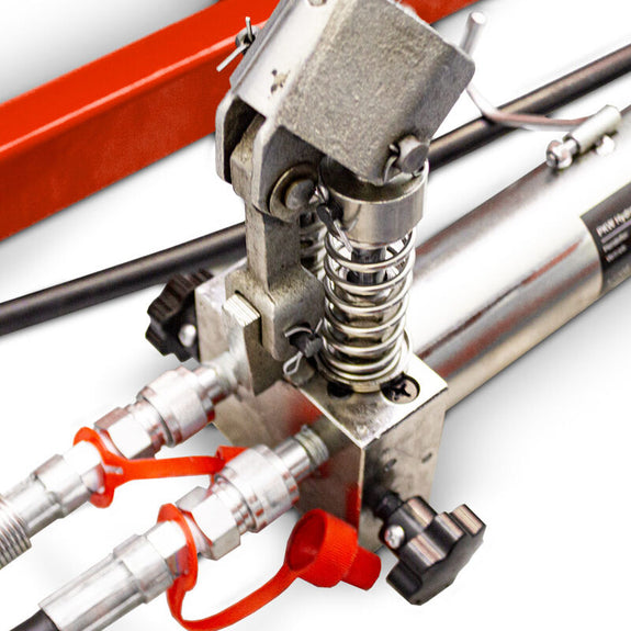 Oprijplaten - In hoogte verstelbaar - Hydraulisch - Rood - Set van 2 - Afbeelding 7