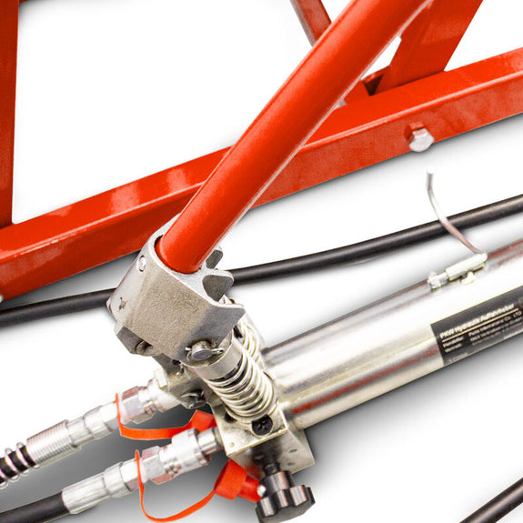 Oprijplaten - In hoogte verstelbaar - Hydraulisch - Rood - Set van 2 - Afbeelding 6