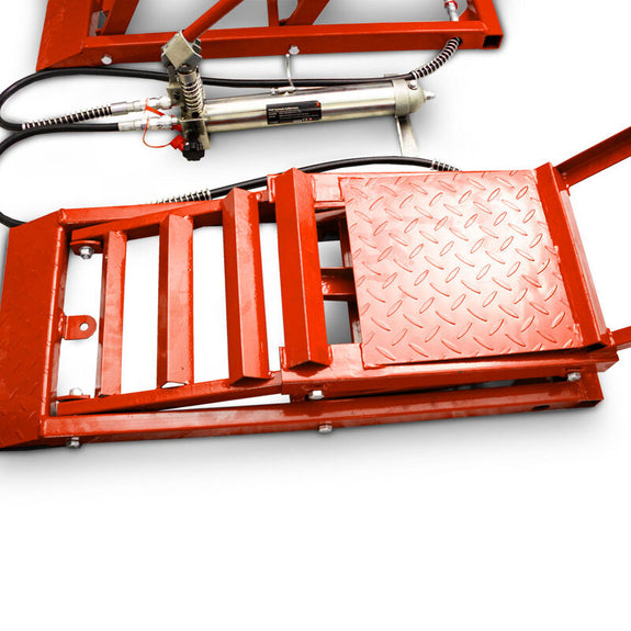 Oprijplaten - In hoogte verstelbaar - Hydraulisch - Rood - Set van 2 - Afbeelding 4