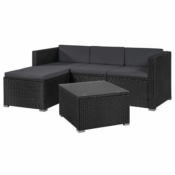 Loungeset Punta Cana M - Polyrotan - Zwart - Afbeelding 2