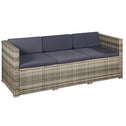 Loungeset Punta Cana M - Polyrotan - Grijs gemeleerd