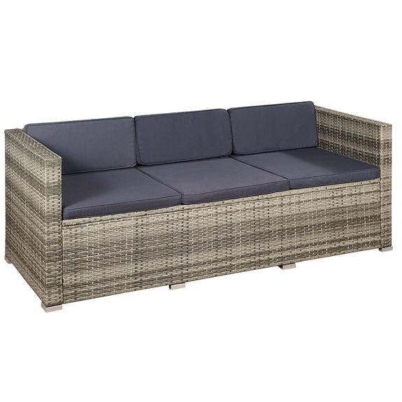 Loungeset Punta Cana M - Polyrotan - Grijs gemeleerd - Afbeelding 4