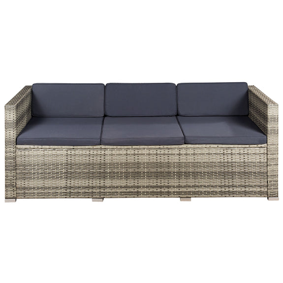 Loungeset Punta Cana M - Polyrotan - Grijs gemeleerd - Afbeelding 7