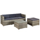 Loungeset Punta Cana M - Polyrotan - Grijs gemeleerd