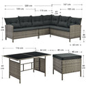 Loungeset Manacor - Grijs - Incl. Kussens