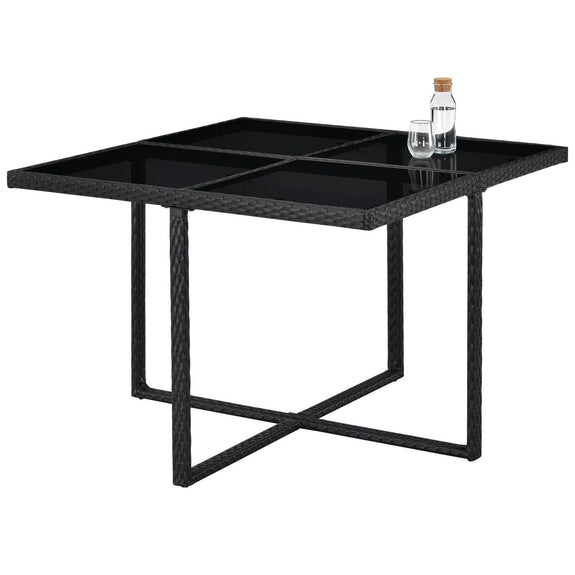 Polyrotan eetset - Baracoa L - 9-delig - Zwart - Afbeelding 5