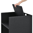 Polyrotan eetset - Baracoa L - 9-delig - Zwart