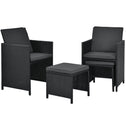 Polyrotan eetset - Baracoa L - 9-delig - Zwart