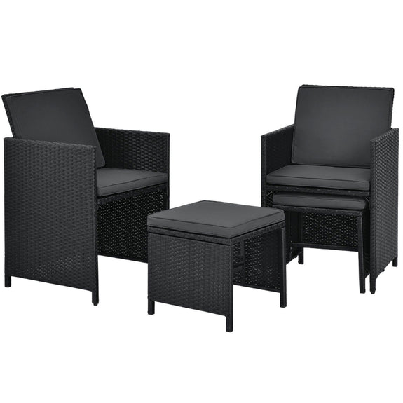Polyrotan eetset - Baracoa L - 9-delig - Zwart - Afbeelding 8