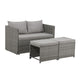 2 in 1 Polyrotan Loungeset Jamaika - Grijs