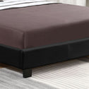 Gestoffeerd bed Verona - 120 x 200 cm - Zwart - LED verlichting