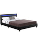 Gestoffeerd bed Verona - 120 x 200 cm - Zwart - LED verlichting