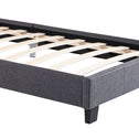 Gestoffeerd Bed Verona - 90 x 200 cm - Grijs - LED Verlichting