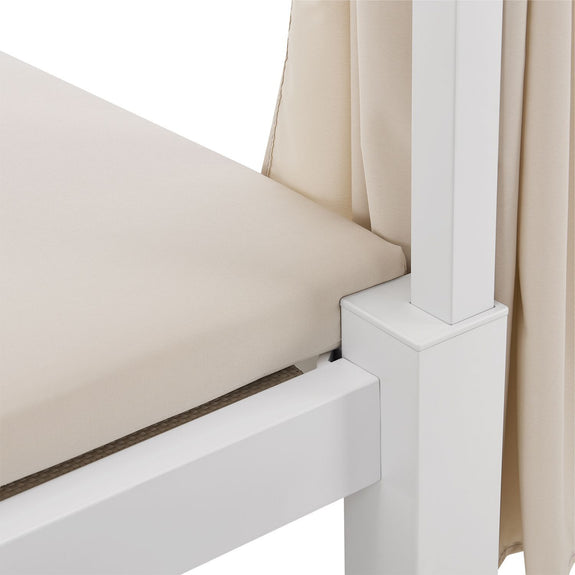 Dubbel Ligbed / Loungebed Kreta - Beige / Wit - Afbeelding 14