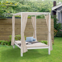 Dubbel Ligbed / Loungebed Kreta - Beige / Wit
