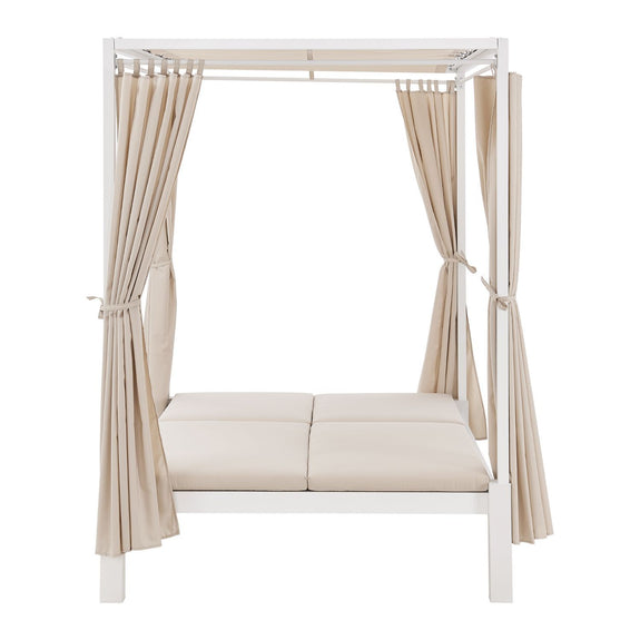 Dubbel Ligbed / Loungebed Kreta - Beige / Wit - Afbeelding 4