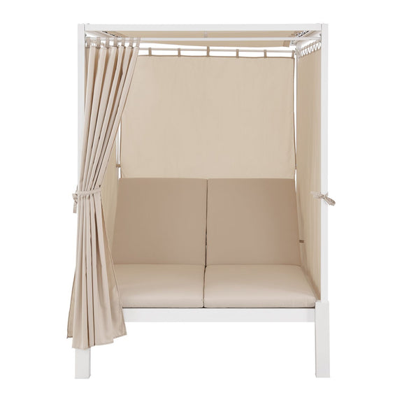 Dubbel Ligbed / Loungebed Kreta - Beige / Wit - Afbeelding 5