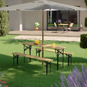Biertafel / bierbank biertafelset - 3-delig - 170cm picknicktafel