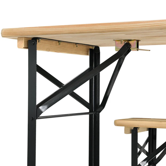 Biertafel / bierbank biertafelset - 3-delig - 170cm picknicktafel - Afbeelding 9