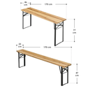 Biertafel / bierbank biertafelset - 3-delig - 170cm picknicktafel