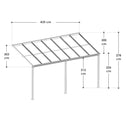 Terrasdak / Overkapping - Borneo - 4 x 3 m - Wit