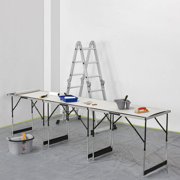 3 stuks Aluminium Vouwtafel / Klaptafel / Campingtafel - Multifunctioneel - Zwart - Afbeelding 2