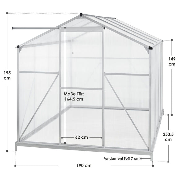 Aluminium Broeikas / Kweekkas - GH250F1 - 4,75m² - Afbeelding 14