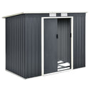 Metalen tuinhuis M - 213 × 130 × 173 cm - Grijs