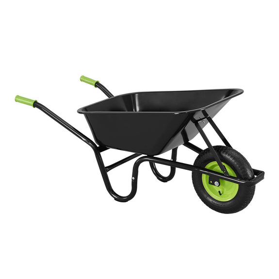 Kruiwagen 100 Liter - Luchtbanden - Zwart - Max. 210 KG - Incl. Handschoenen - Afbeelding 5