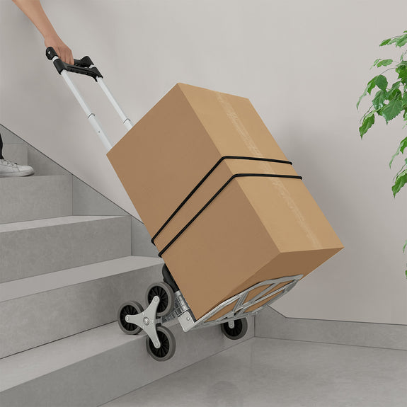 Juskys Inklapbare Trappensteekwagen / Steekwagen - Max. 80 kg - Incl. Handschoenen & Expandertouw - Afbeelding 2