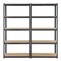 Stellingkast dubbel 180x90x40 cm grijs