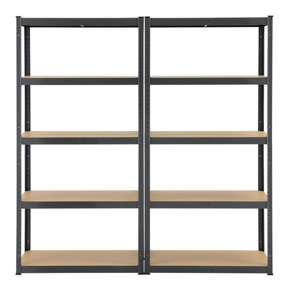 Stellingkast dubbel 180x90x40 cm grijs - Afbeelding 3