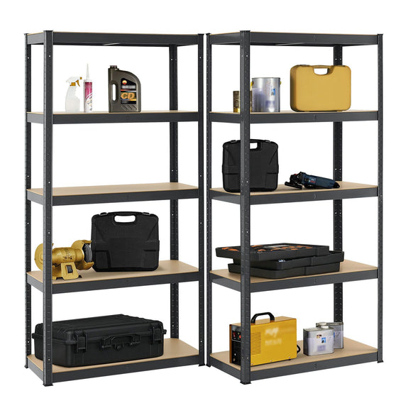 Stellingkast dubbel 180x90x40 cm grijs - Afbeelding 5