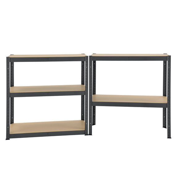 Stellingkast dubbel 180x90x40 cm grijs - Afbeelding 8