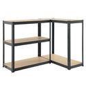 Stellingkast dubbel 180x90x40 cm grijs