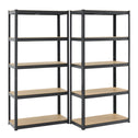 Stellingkast dubbel 180x90x40 cm grijs
