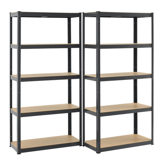 Stellingkast dubbel 180x90x40 cm grijs - Afbeelding 1