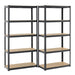 Stellingkast dubbel 180x90x40 cm grijs