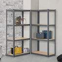 2 stuk Stellingkast / Opbergrek - Easy - 160 x 80 x 40 cm - Grijs
