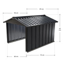 Metalen Maairobotgarage 98x89x63cm - Antraciet