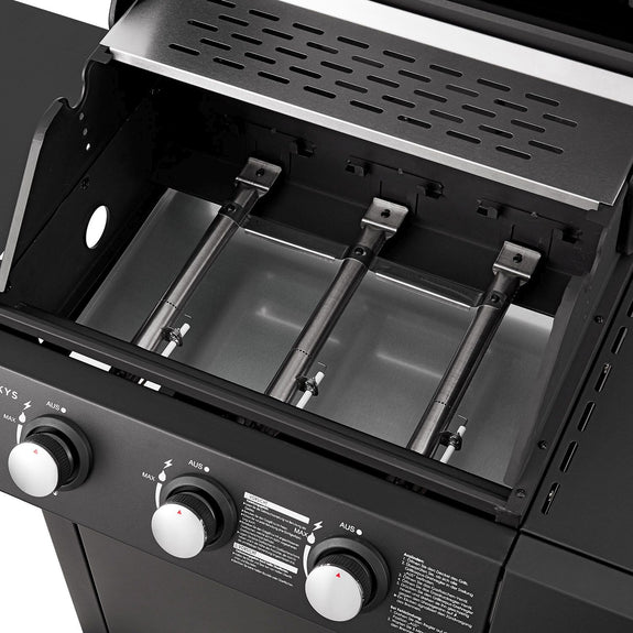Lousiana Gasbarbecue - 3 branders - Zwart - Afbeelding 4