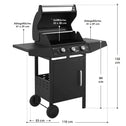 Lousiana Gasbarbecue - 3 branders - Zwart