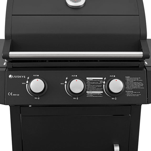 Lousiana Gasbarbecue - 3 branders - Zwart - Afbeelding 8